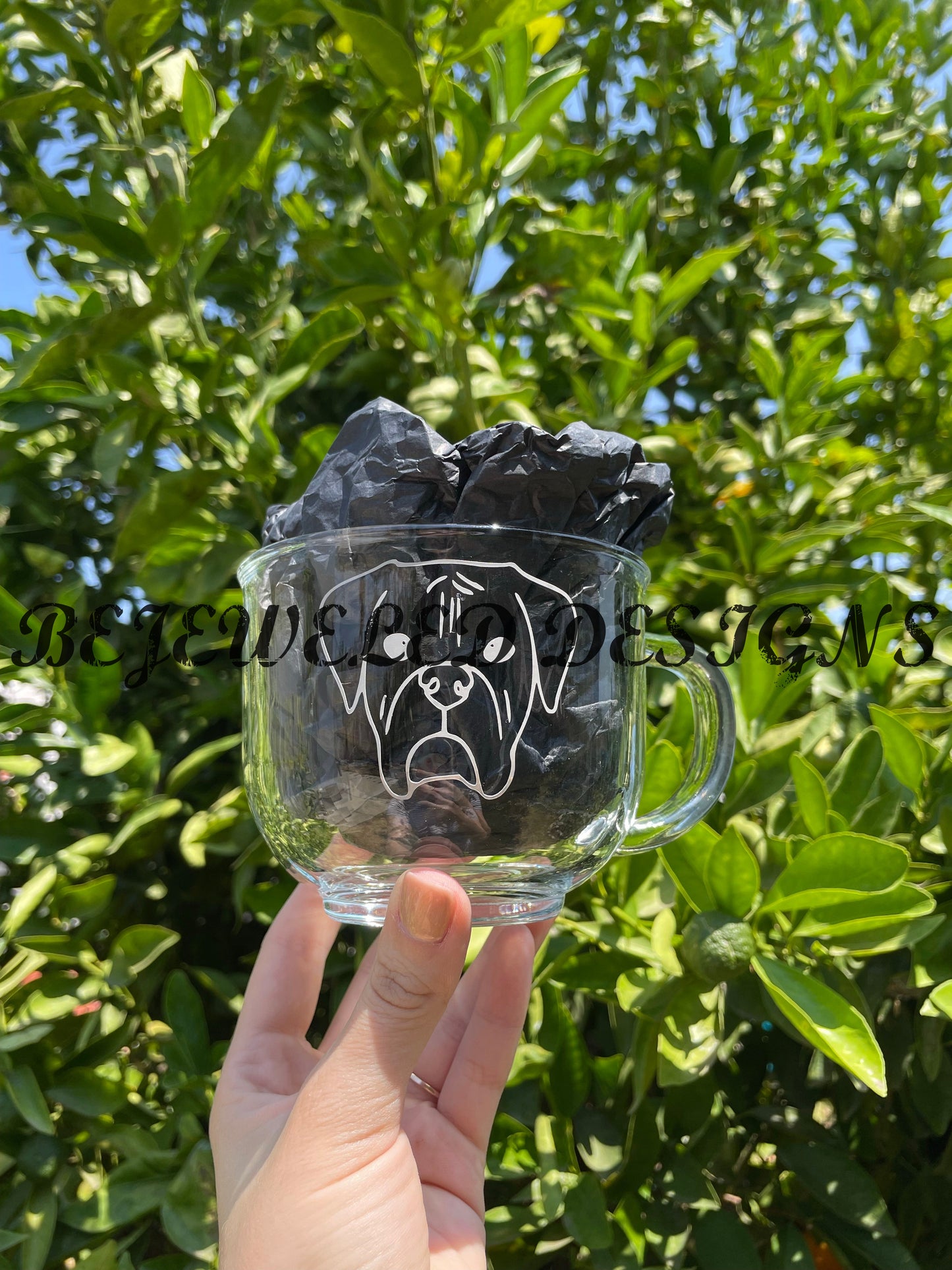 Custom Animal Glass Mug