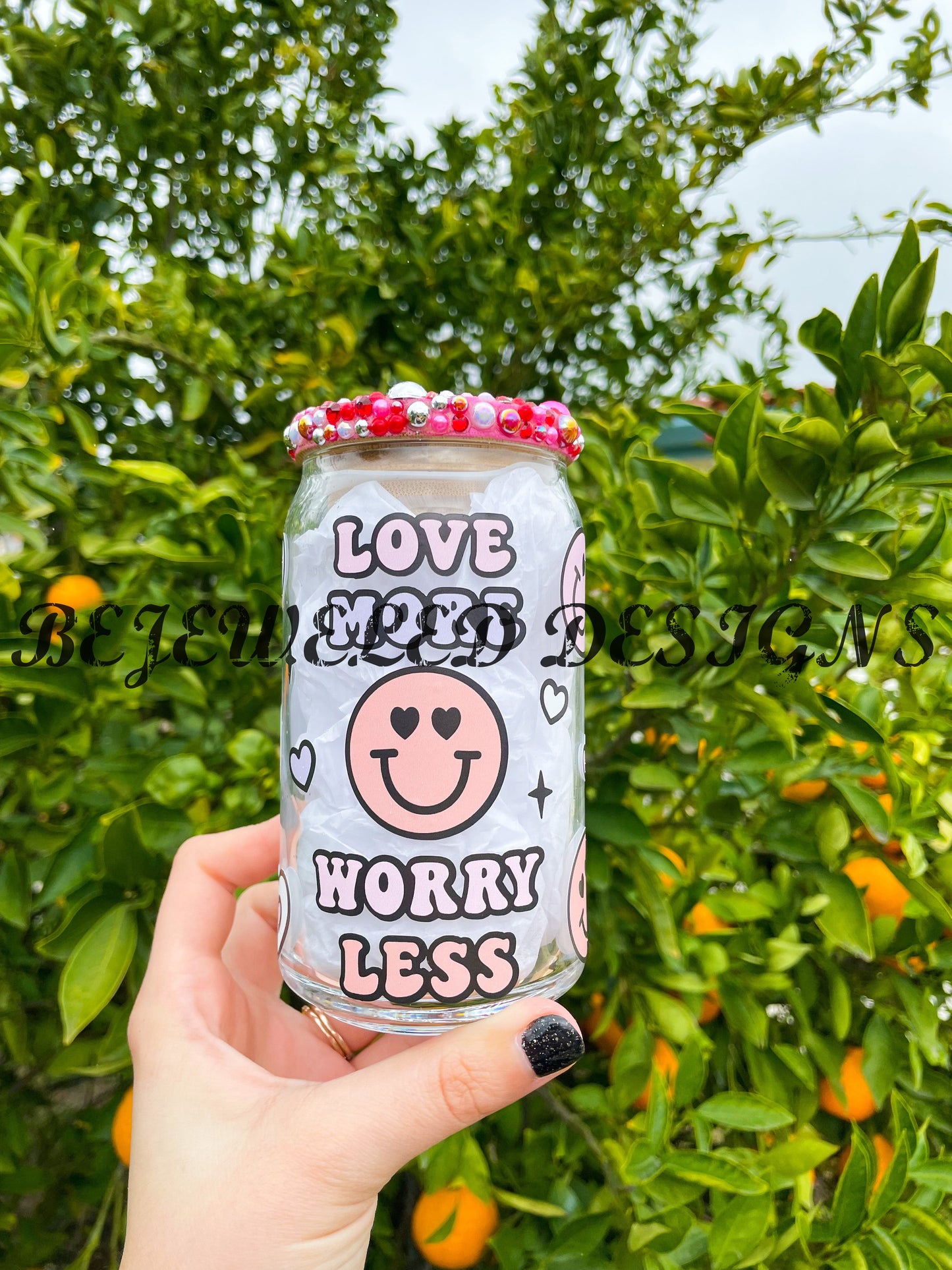 Love More Worry Less Beer Can