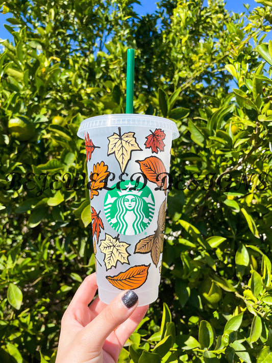 Leaves Starbucks Cup