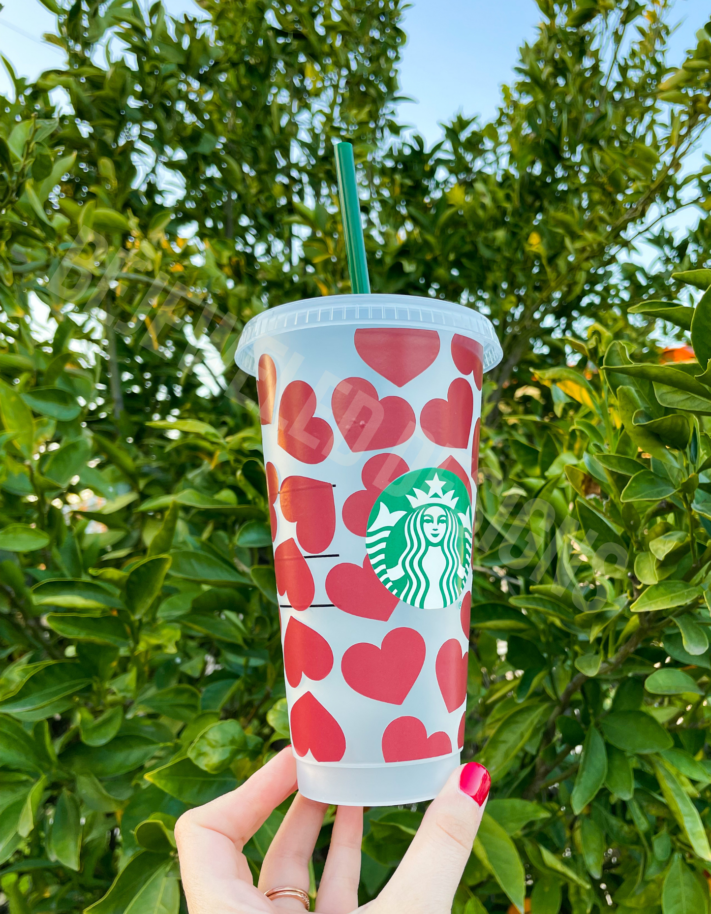 Red Hearts Cold Cup