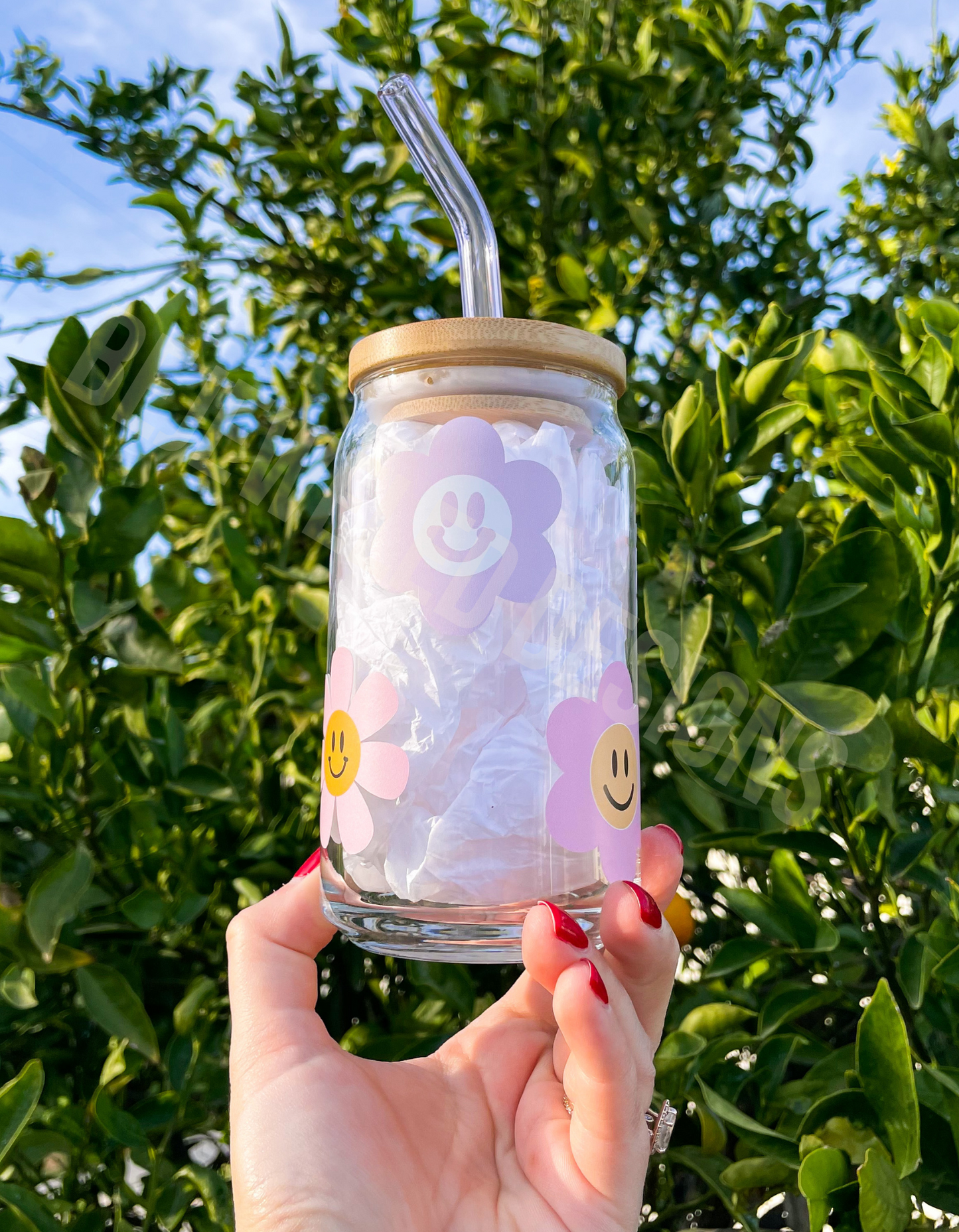 Happy Floral Beer Can