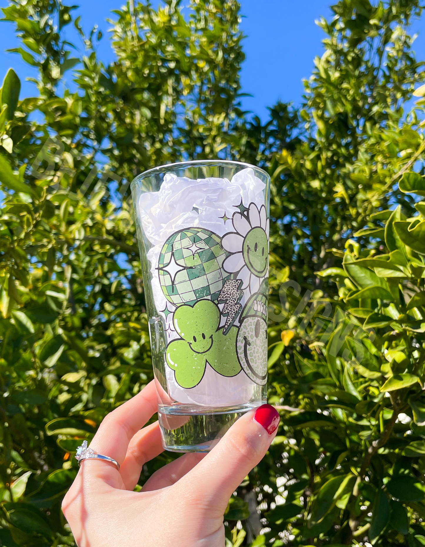 Lucky Vibes Glass