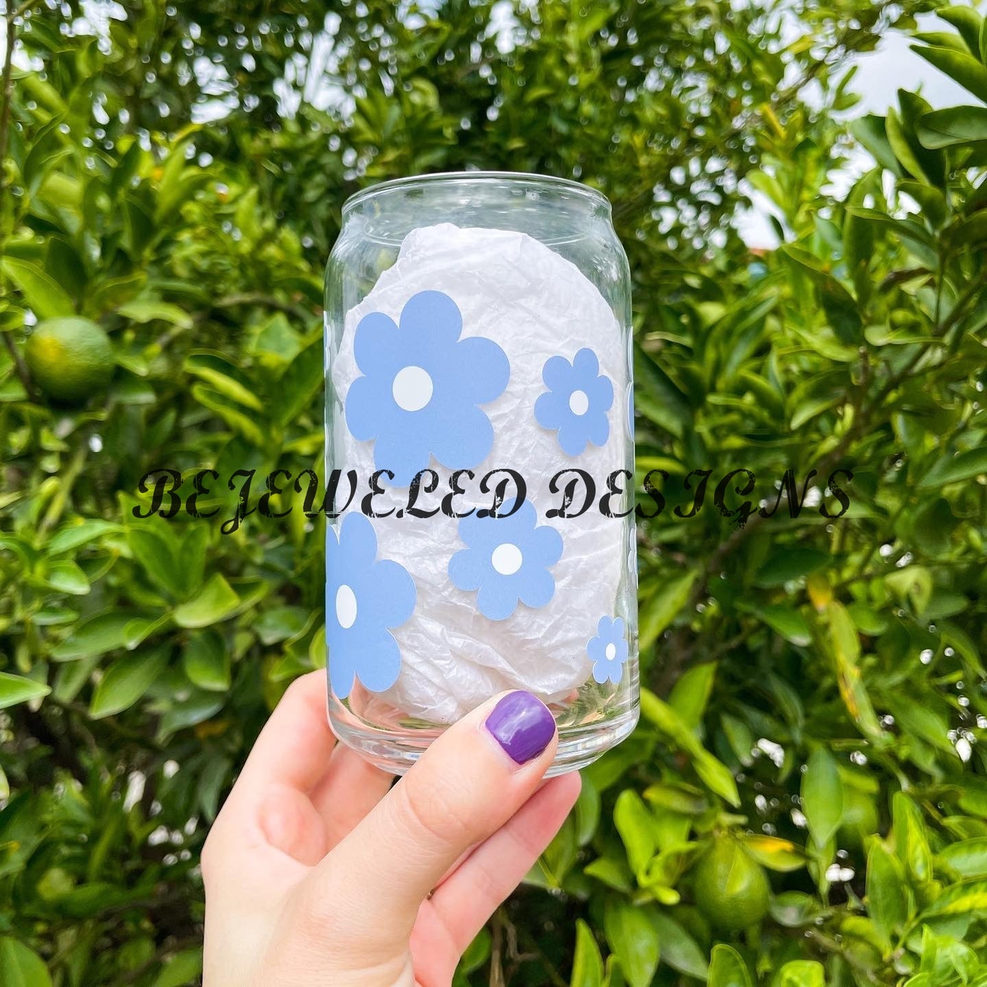 Flower Power Beer Can