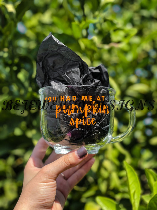 Pumpkin Spice Glass Mug