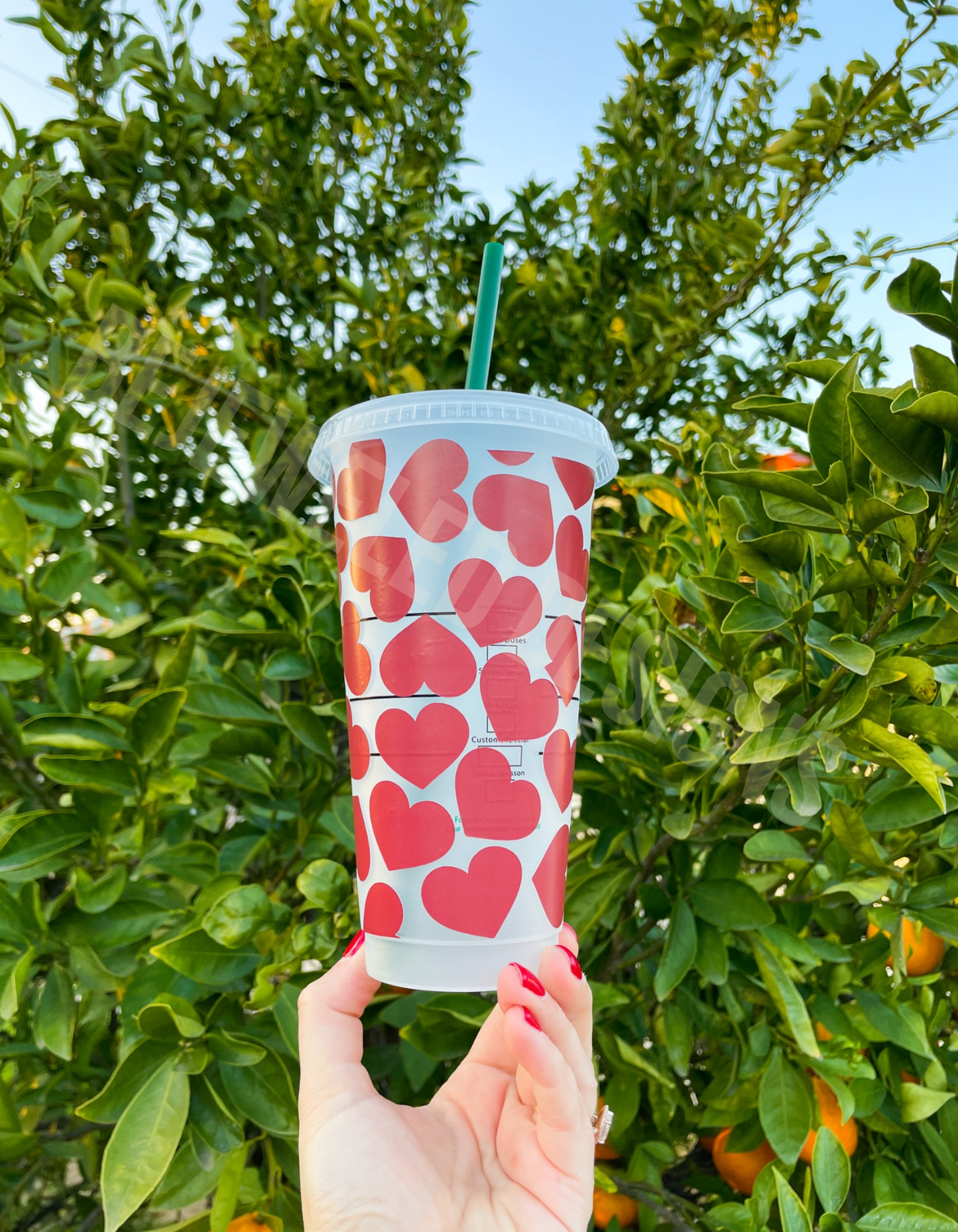 Red Hearts Cold Cup