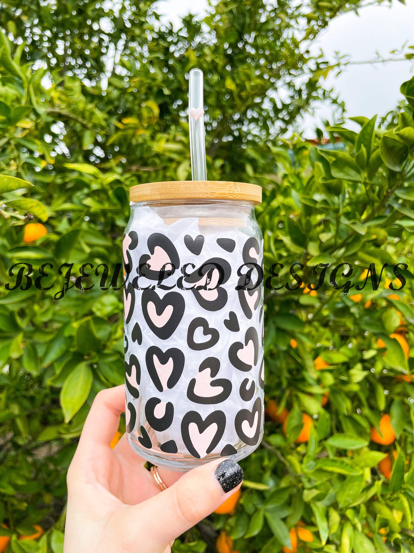 Heart Leopard Beer Can